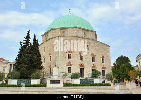 Downtown Pfarrkirche, ehemaliger Gazi Kaszim türkischen Pascha Moschee, Pecs, Ungarn. Belvarosi plebaniatemplom Gazi Kaszim Pasa dzsamija, Pecs. Stockfoto