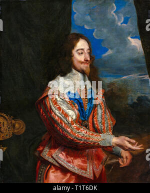 Porträt von Charles I von England (1600-1649), nach dem 17. Jahrhundert, Kopie nach Anthony Van Dyck Stockfoto