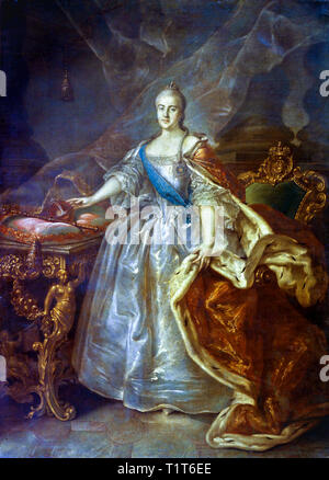 Portrait von Katharina II. von Russland (1729-1796), 1762, Ivan Argunov Stockfoto