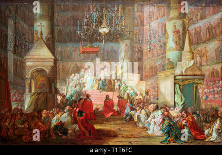 Die Krönung von Katharina II. von Russland, Malerei, 1777 von Stefano Torelli Stockfoto