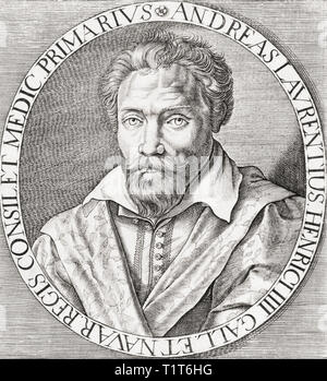 André du Laurens, 1558 - 1609. Französische Doktor der Medizin. Arzt zu Heinrich IV., König von Navarra und der König von Frankreich. Stockfoto