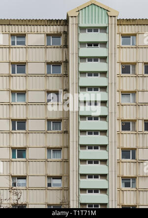 Detail der Hohe Rat Mehrfamilienhaus im Wester Hailes, Edinburgh, Schottland, Großbritannien Stockfoto