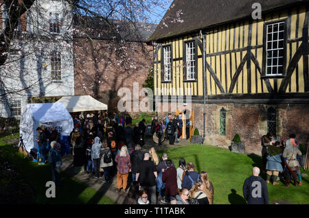 Jorvik Viking Festival, Merchant Adventurers' Hall, York, North Yorkshire, England, Februar 2019 Stockfoto