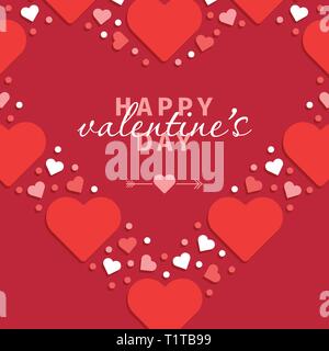Gliederung das Herz aus kleinen Herzen gemacht Valentines Tag ich liebe dich romantisch Stock Vektor