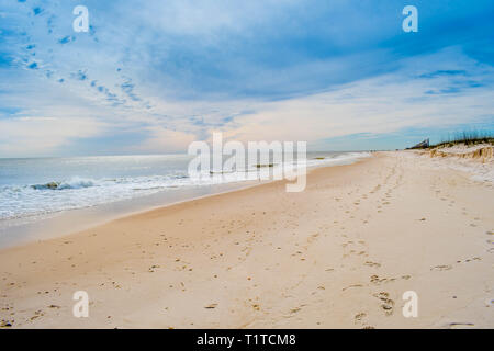 Die mit Blick auf Blick auf das Ufer in Perdido Key State Park, Florida Stockfoto