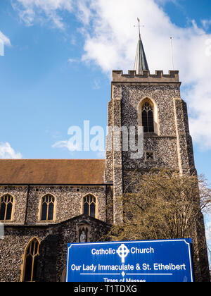 St Ethelbert's Kirche, katholische Kirche, Slough, Berkshire, England, UK, GB. Stockfoto