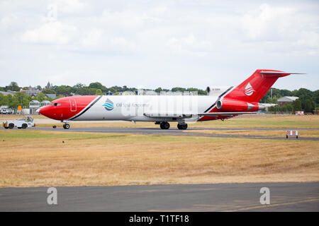 Oil Spill Response Boeing 727 G-osra in Farnborough International Air Show 2018, Großbritannien Stockfoto