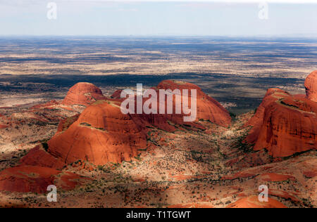 Close-up, Luftaufnahme des Abschnitts einer Kata Tjuṯa, im Uluru-Kata Tjuṯa National Park, Northern Territory, Australien Stockfoto