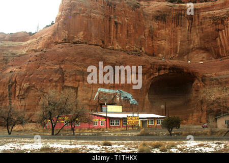 Indian Village Handelsposten entlang der alten Route 66, an Grenze zu Arizona und New Mexico, USA Stockfoto