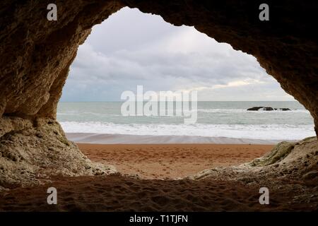 Lulworth Cove Sea Cave Stockfoto