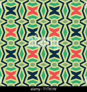 Farbige, sich wiederholendes Muster. Die nahtlose Vektor Element des Mosaik. Mosaik Muster. Stock Vektor