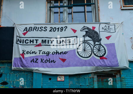 Autonomes Zentrum, Luxemburger Straße, Köln, Nordrhein-Westfalen, Deutschland Stockfoto