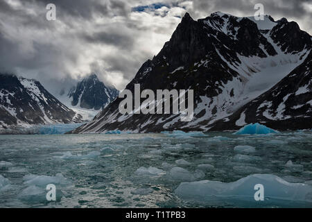 Magdalena Fjord, Gletscher, Spitsberg Insel, Svalbard, Norwegen Stockfoto