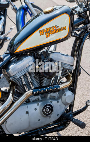 Harley Davidson Sportster Custom Motorrad Stockfoto