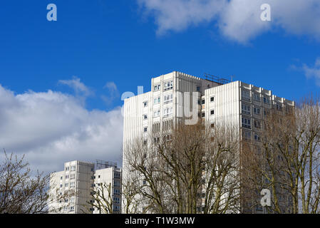 Blackdown-Wohnungen in North Road, Westcliff on Sea, Essex. Verwaltet von South Essex Homes für Southend Borough Council. Hochhaus Stockfoto