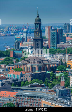 Hauptkirche St. Michaelis, Englische Planke, Hamburg, Deutschland Stockfoto