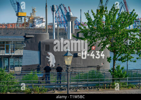 U-Bootmuseum, St. Pauli Fischmarkt, Hamburg, Deutschland Stockfoto