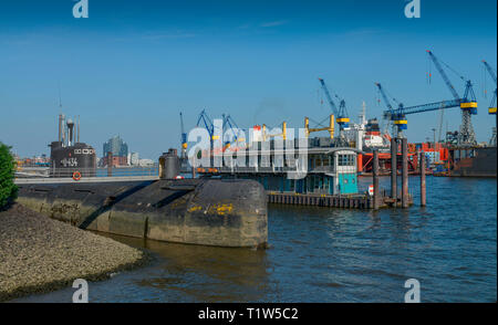 U-Bootmuseum, St. Pauli Fischmarkt, Hamburg, Deutschland Stockfoto