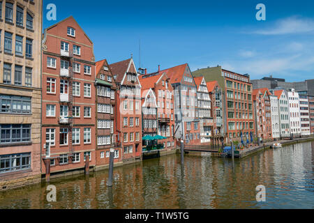 Buergerhaeuser, Deichstrasse, Nikolaifleet, Hamburg, Deutschland Stockfoto