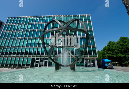 Brunnen, Reederei Hamburg Süd, Willy-Brandt-Straße, Hamburg, Deutschland, Hamburg Süd Stockfoto