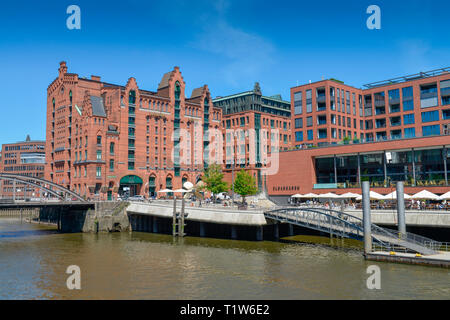 Magdeburger Hafen, Busanbruecke, Internationales Maritimes Museum, Elbarkaden, Elbtorquartier, Hafencity, Hamburg, Deutschland, Busanbrücke Stockfoto