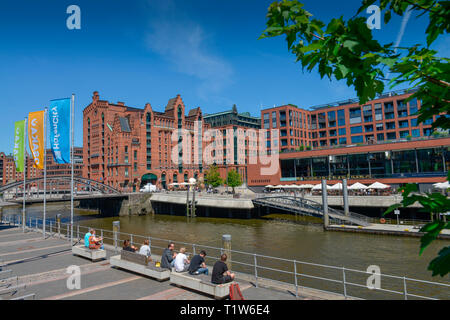 Magdeburger Hafen, Busanbruecke, Internationales Maritimes Museum, Elbarkaden, Elbtorquartier, Hafencity, Hamburg, Deutschland, Busanbrücke Stockfoto