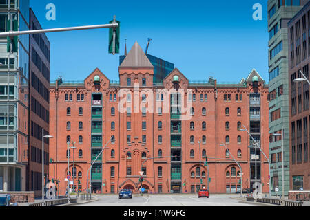 Shanghaiallee, Kontorhaeuser, Brooktorkai, Hafencity, Hamburg, Deutschland Stockfoto