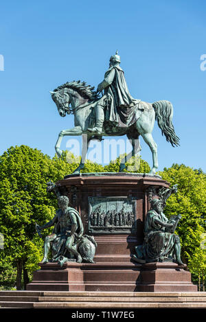 Friedrich Franz II.-Denkmal, Schloss, Schwerin, Mecklenburg-Vorpommern, Deutschland Stockfoto