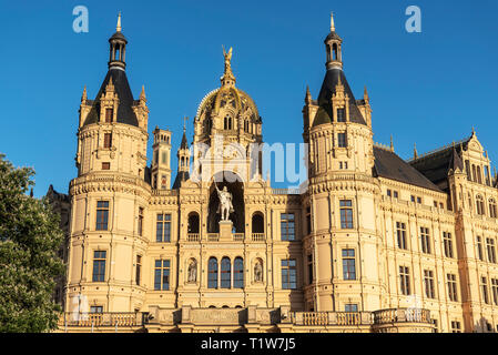 Schloss, Schwerin, Mecklenburg-Vorpommern, Deutschland Stockfoto
