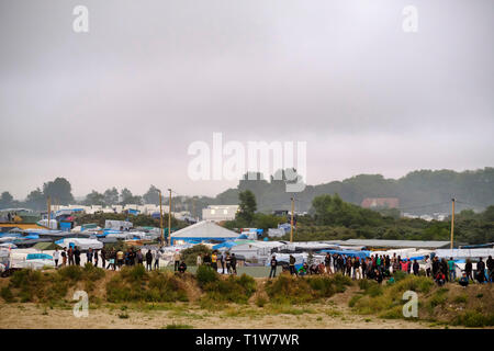 Flüchtlingslager im "Dschungel" von Calais (Frankreich) auf 2016/09/05 Stockfoto