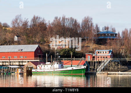 Halibut Cove, Kenai Halbinsel, Alaska Stockfoto