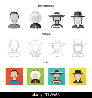 Isoliertes Objekt der Nachahmer und Resident Symbol. Der Imitator und Kultur vektor Illustration. Stock Vektor