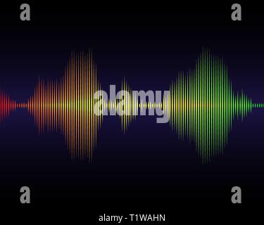 Musik Schallwellen für Equalizer, Vektor, Abbildung Stock Vektor