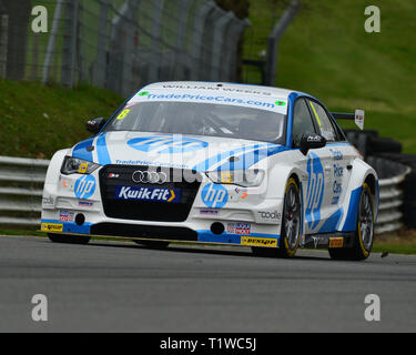 Mark Blundell, Audi S3, btcc am Tag der Markteinführung und Medien Veranstaltung, Brands Hatch, Mittwoch, 27. März 2019. Autosport, British Touring Car Championship, BTCC, B Stockfoto