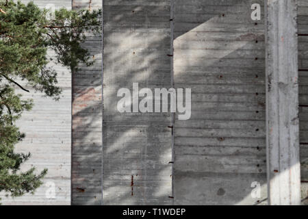 Verlassene alte Beton bars eines alten Skispringen Struktur Stockfoto