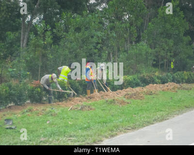 Straße Entwicklung in Iskandar Puteri, Johor, Malaysia Stockfoto