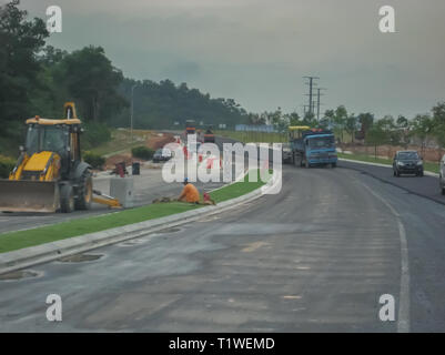 Straße Entwicklung in Iskandar Puteri, Johor Malaysia Stockfoto