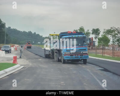 Straße Entwicklung in Iskandar Puteri, Johor Malaysia Stockfoto