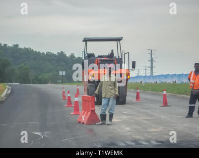 Straße Entwicklung in Iskandar Puteri, Johor, Malaysia Stockfoto