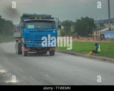 Straße Entwicklung in Iskandar Puteri, Johor, Malaysia Stockfoto