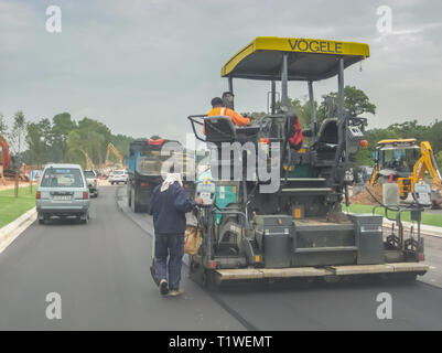 Straße Entwicklung in Iskandar Puteri, Johor, Malaysia Stockfoto