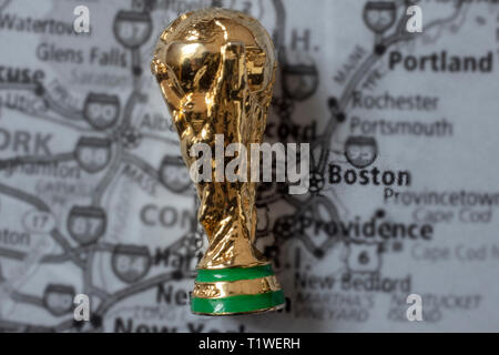 März 4, 2019, Boston, USA. Boston ist einer der Austragungsorte der FIFA Fußball-Weltmeisterschaft 2026 in den USA, Kanada und Mexiko stattfinden wird. Stockfoto