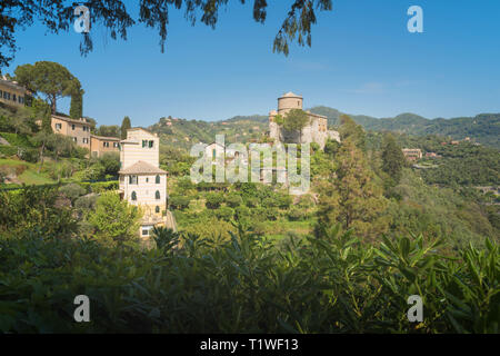 Alte Burg Braun in Portofino, Ligurien, Italien Stockfoto