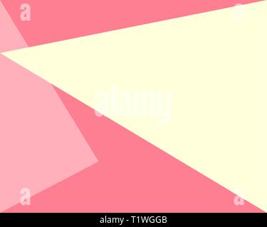 Abstrakte geometrische Hintergrund, rosa, gelben Dreieck formen. Stock Vektor