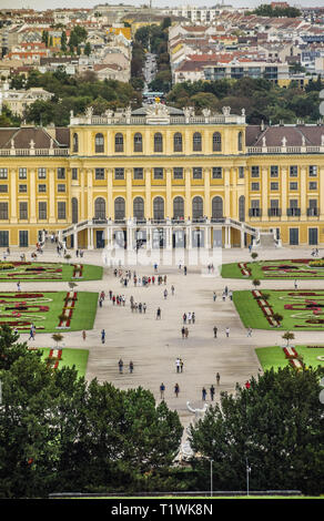 Wien, Österreich, September, 15, 2019 - Schloss Schönbrunn, die ehemalige kaiserliche Sommerresidenz der Habsburger Monarchen Stockfoto