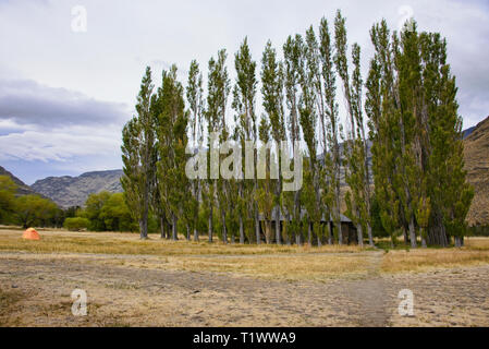 Casa Piedra (Steinhaus) Campingplatz im schönen Patagonien Nationalpark, Aysen, Patagonien, Chile Stockfoto