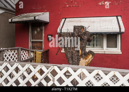 Detail des alten Hauses im Bridgeport Nachbarschaft Stockfoto