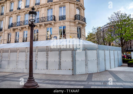 Paris: Fouquet's nach marodierend durch gelbe Westen Stockfoto