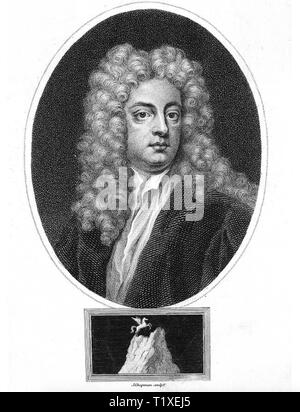 JOSEPH ADDISON (1672-1719), englischer Essayist, Dichter und Politiker Stockfoto