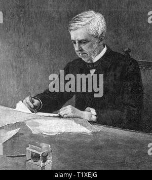 OLIVER WENDELL HOLMES, Sr (1809-1894) amerikanischer Arzt, Dichter und Autor Stockfoto